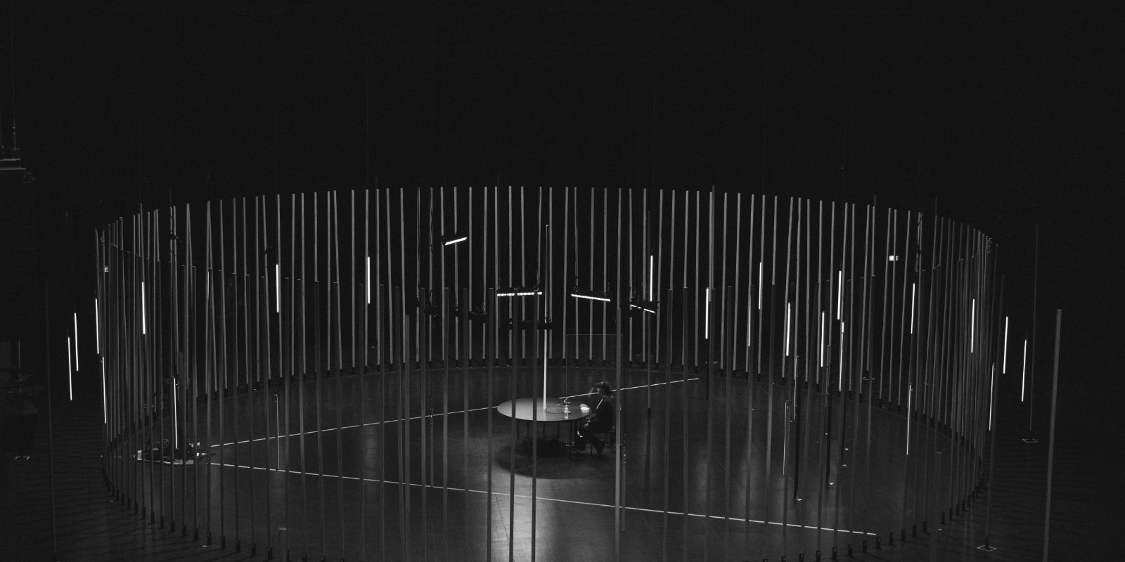 The set of "TIME PIECE" on the big stage at Haus der Berliner Festspiele.