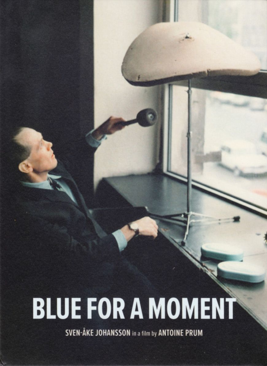 Poster: "Blue for a moment", Sven-Åke Johansson in a film by Antoine Prum, 2017 © Förg